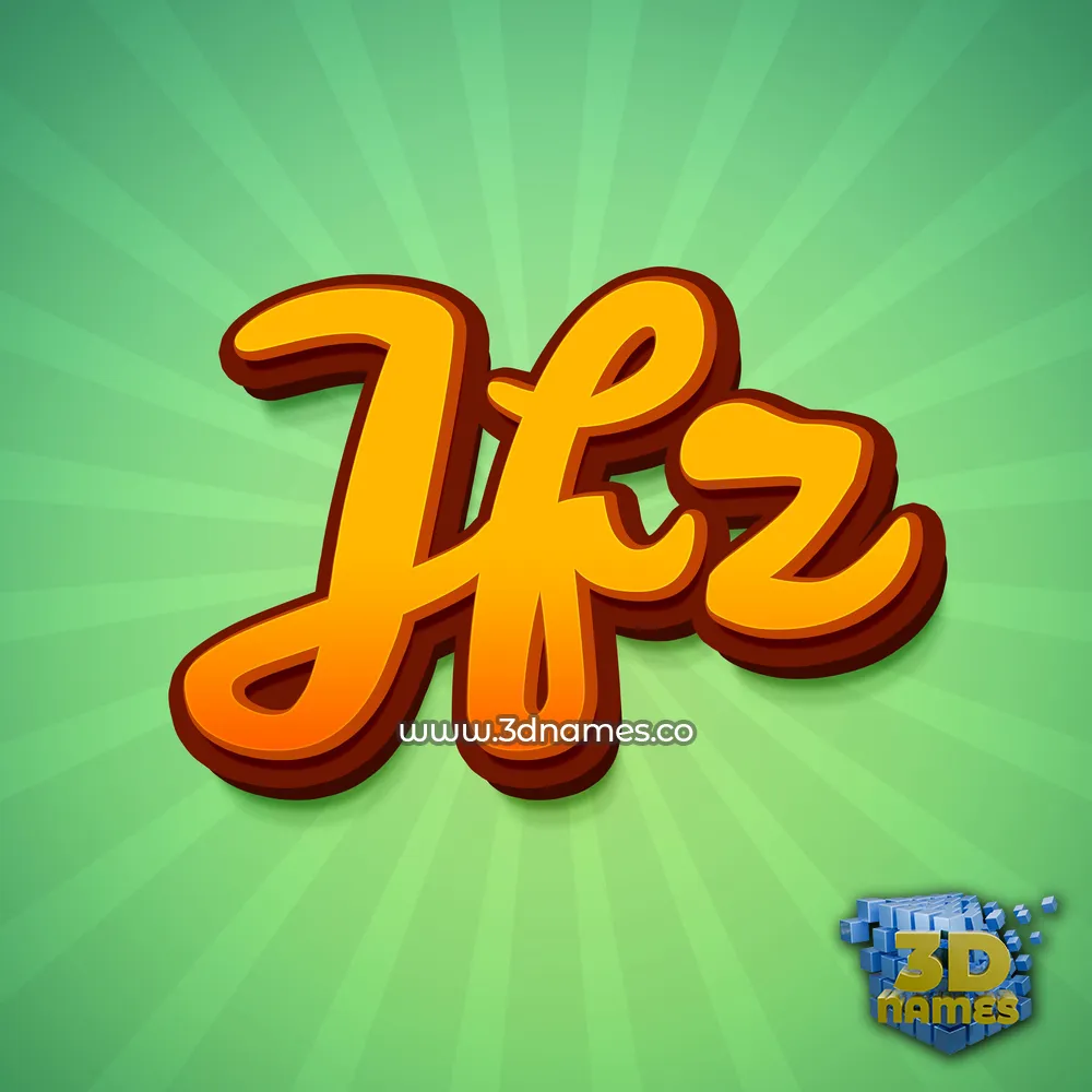 jfz in Green Rays style - 3D name wallpaper