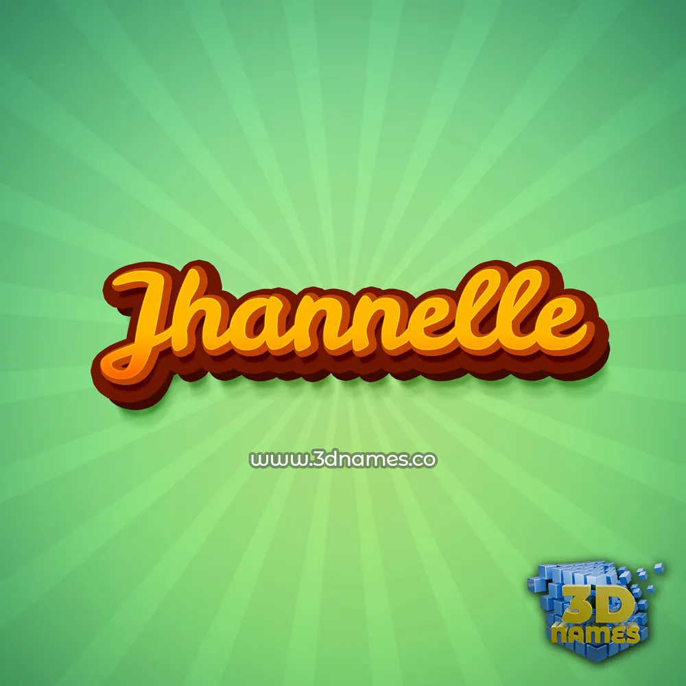 jhannelle in Green Rays style - 3D name wallpaper