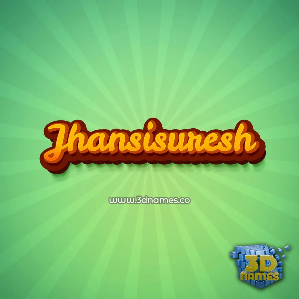 jhansisuresh in Green Rays style - 3D name wallpaper
