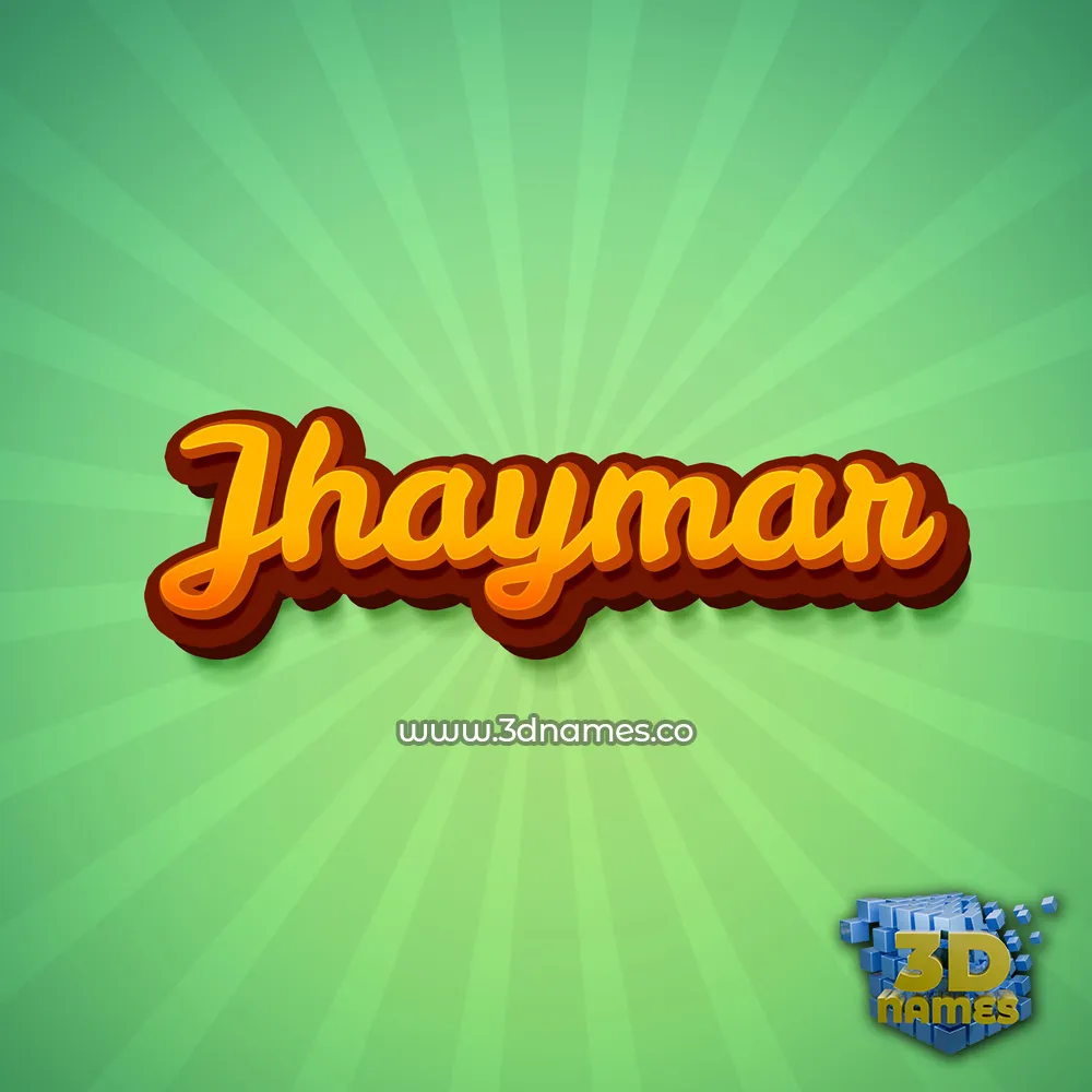 jhaymar in Green Rays style - 3D name wallpaper