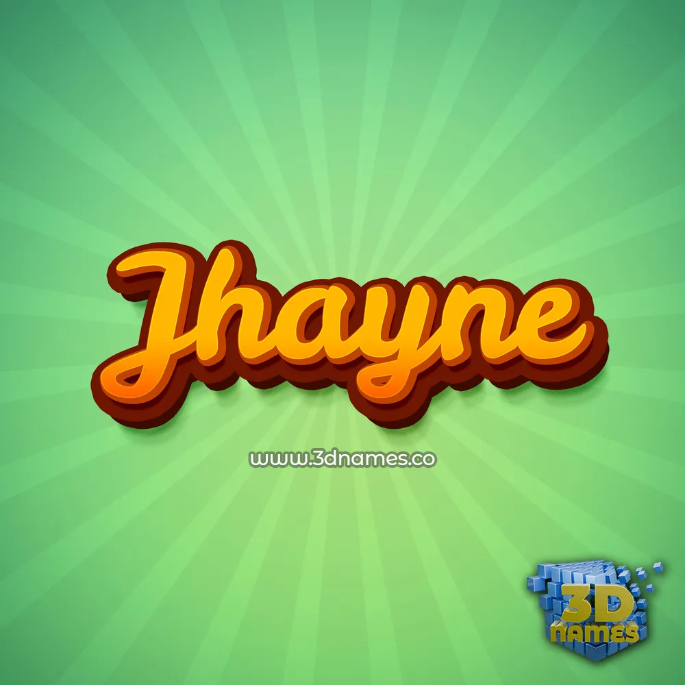 jhayne in Green Rays style - 3D name wallpaper