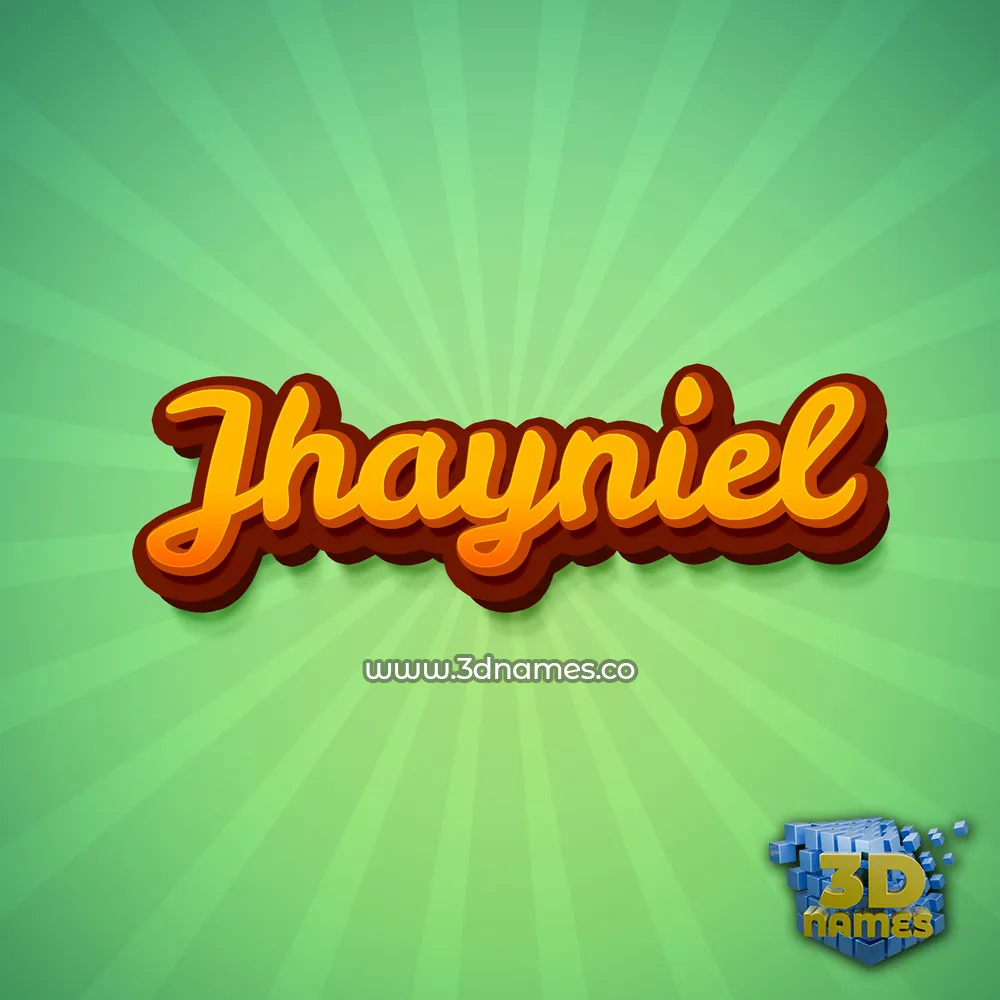 jhayniel in Green Rays style - 3D name wallpaper