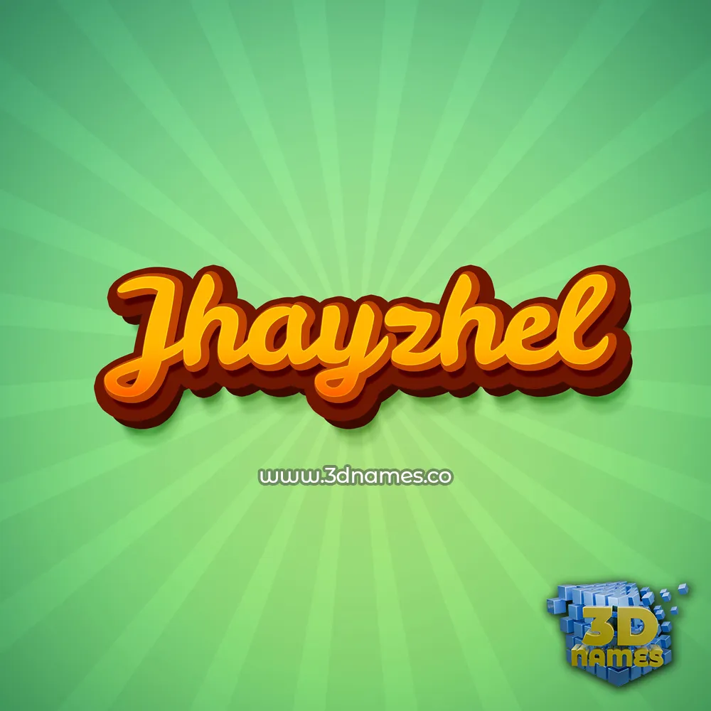 jhayzhel in Green Rays style - 3D name wallpaper