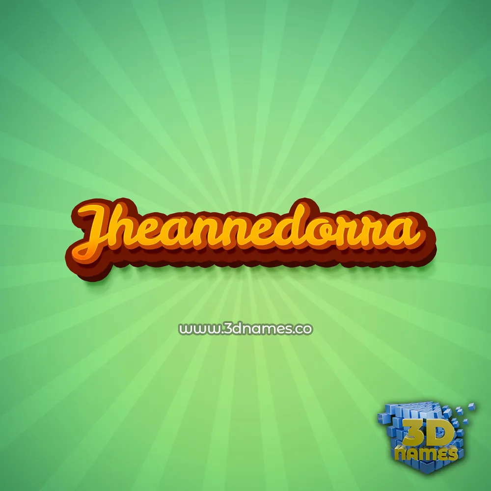 jheannedorra in Green Rays style - 3D name wallpaper
