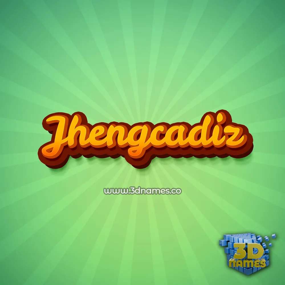 jhengcadiz in Green Rays style - 3D name wallpaper
