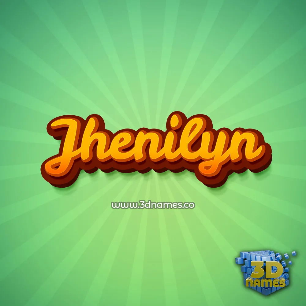 jhenilyn in Green Rays style - 3D name wallpaper