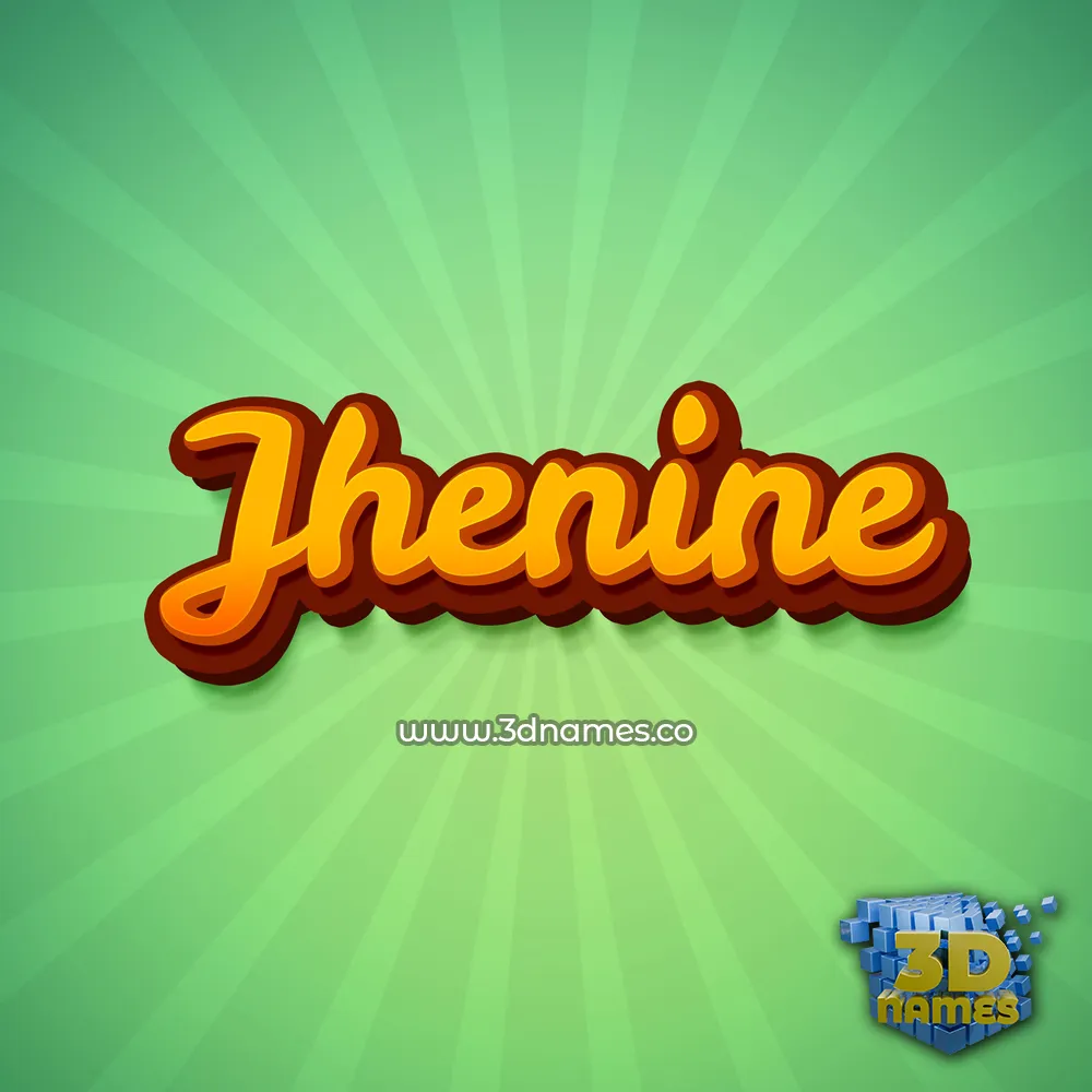 jhenine in Green Rays style - 3D name wallpaper