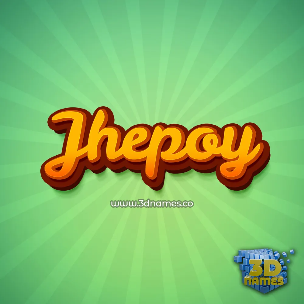 jhepoy in Green Rays style - 3D name wallpaper