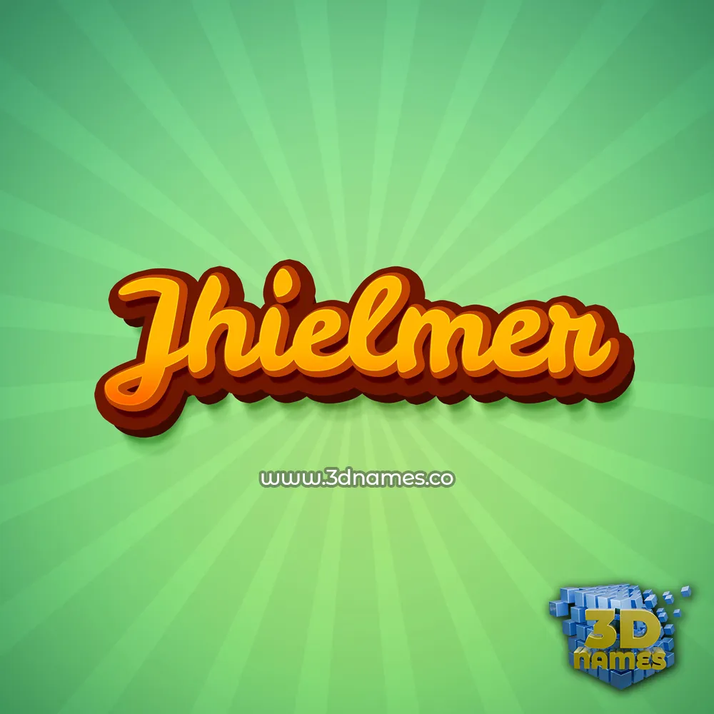 jhielmer in Green Rays style - 3D name wallpaper