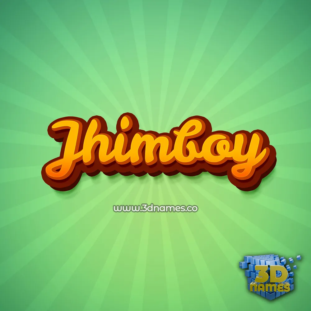 jhimboy in Green Rays style - 3D name wallpaper