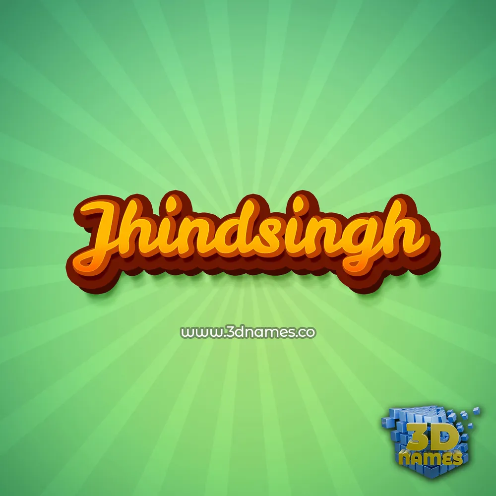 jhindsingh in Green Rays style - 3D name wallpaper