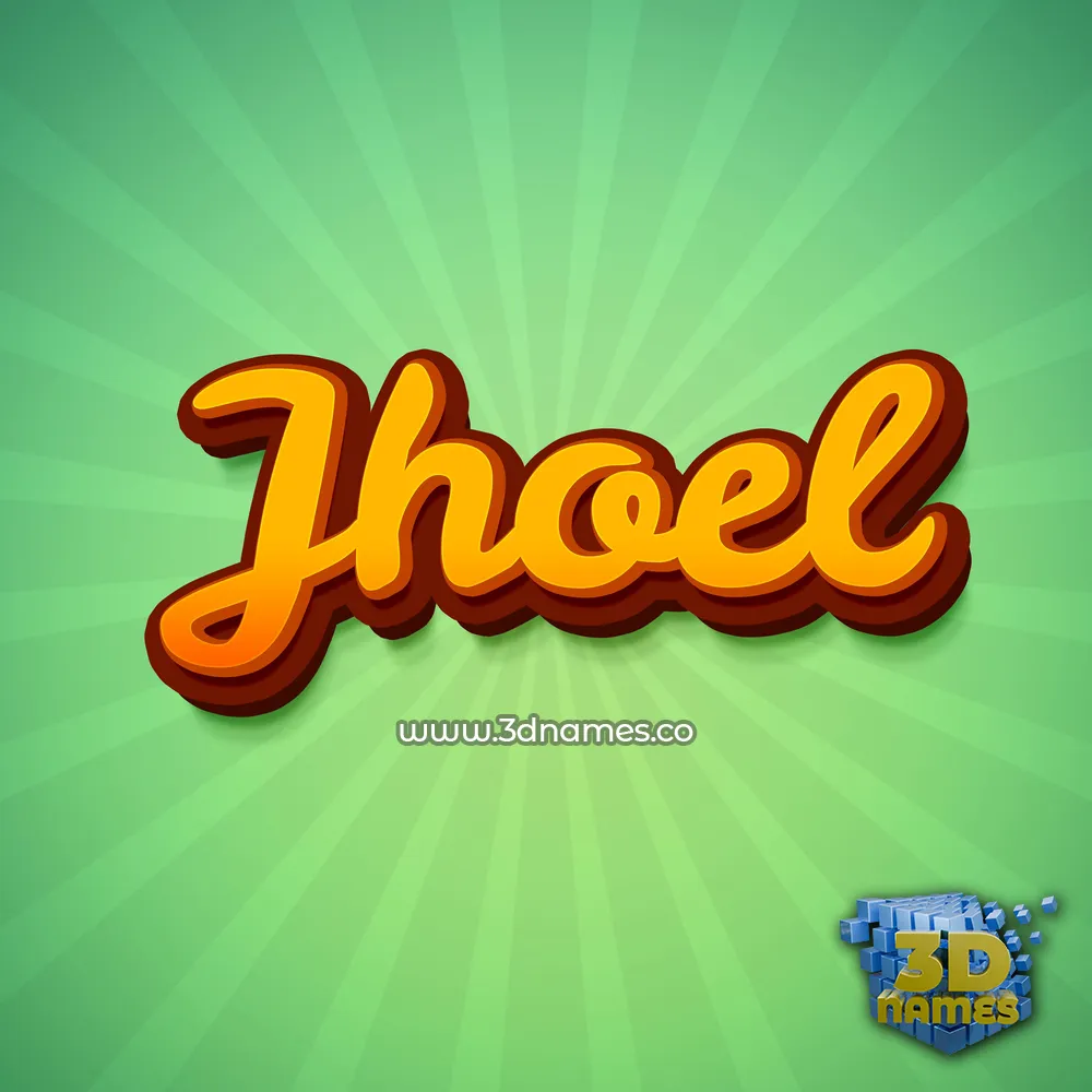 jhoel in Green Rays style - 3D name wallpaper