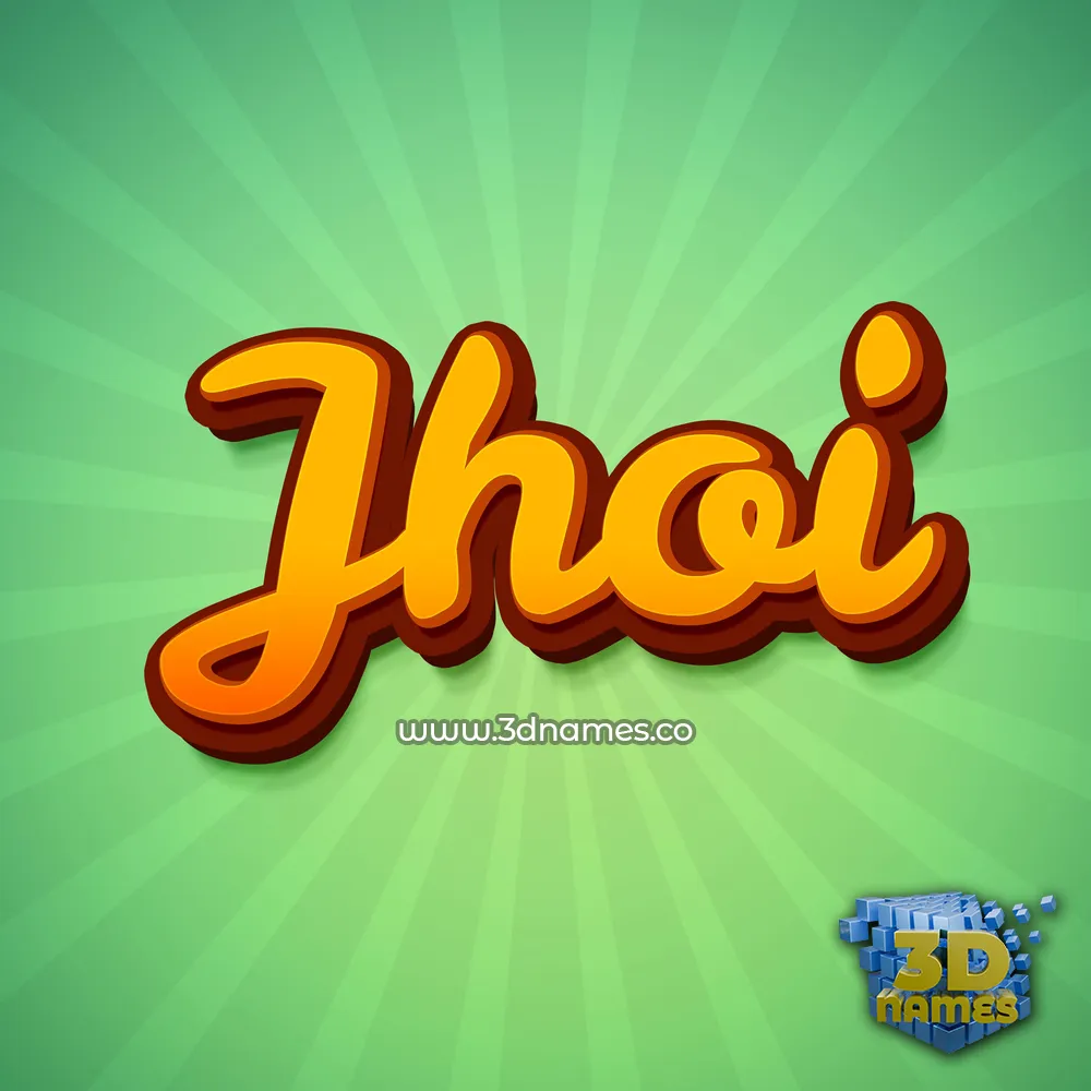 jhoi in Green Rays style - 3D name wallpaper