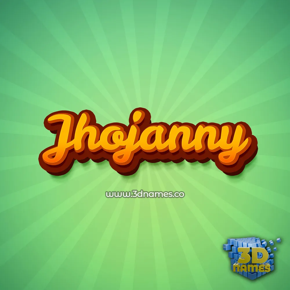 jhojanny in Green Rays style - 3D name wallpaper
