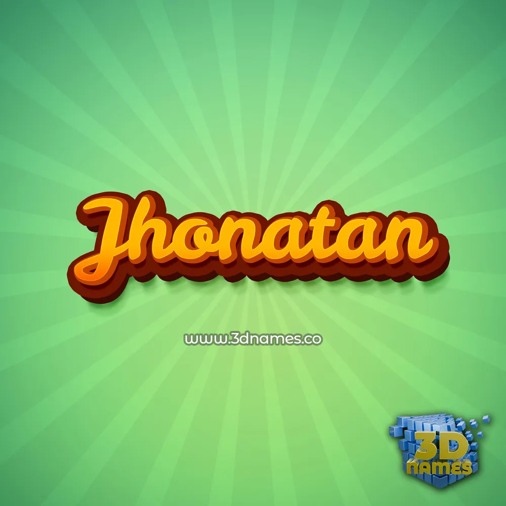 jhonatan in Green Rays style - 3D name wallpaper