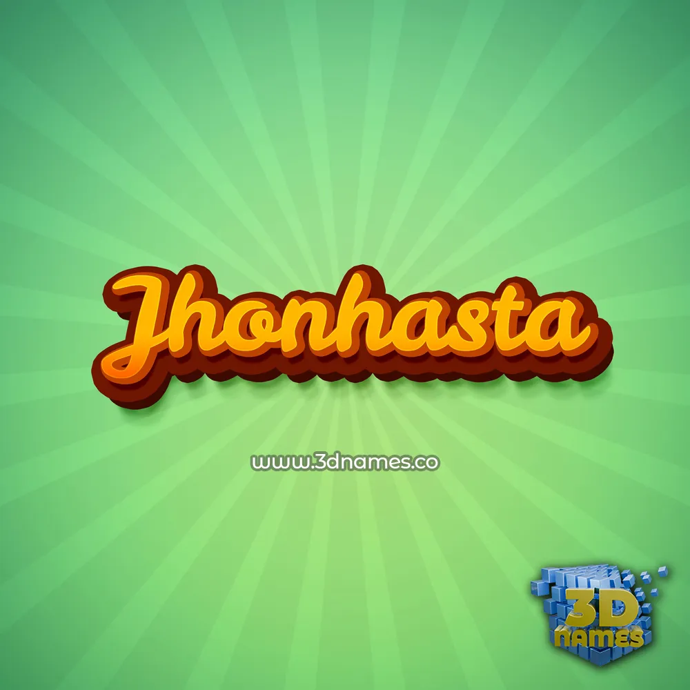 jhonhasta in Green Rays style - 3D name wallpaper