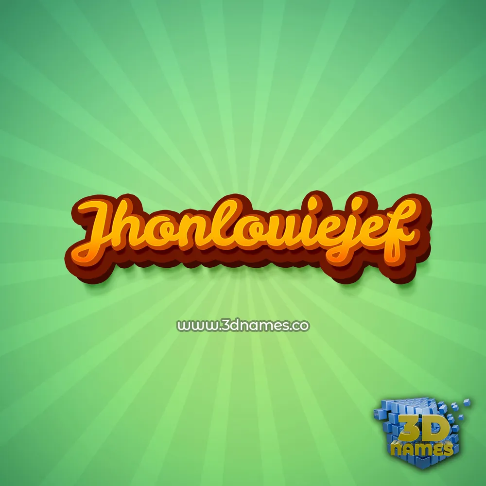 jhonlouiejef in Green Rays style - 3D name wallpaper