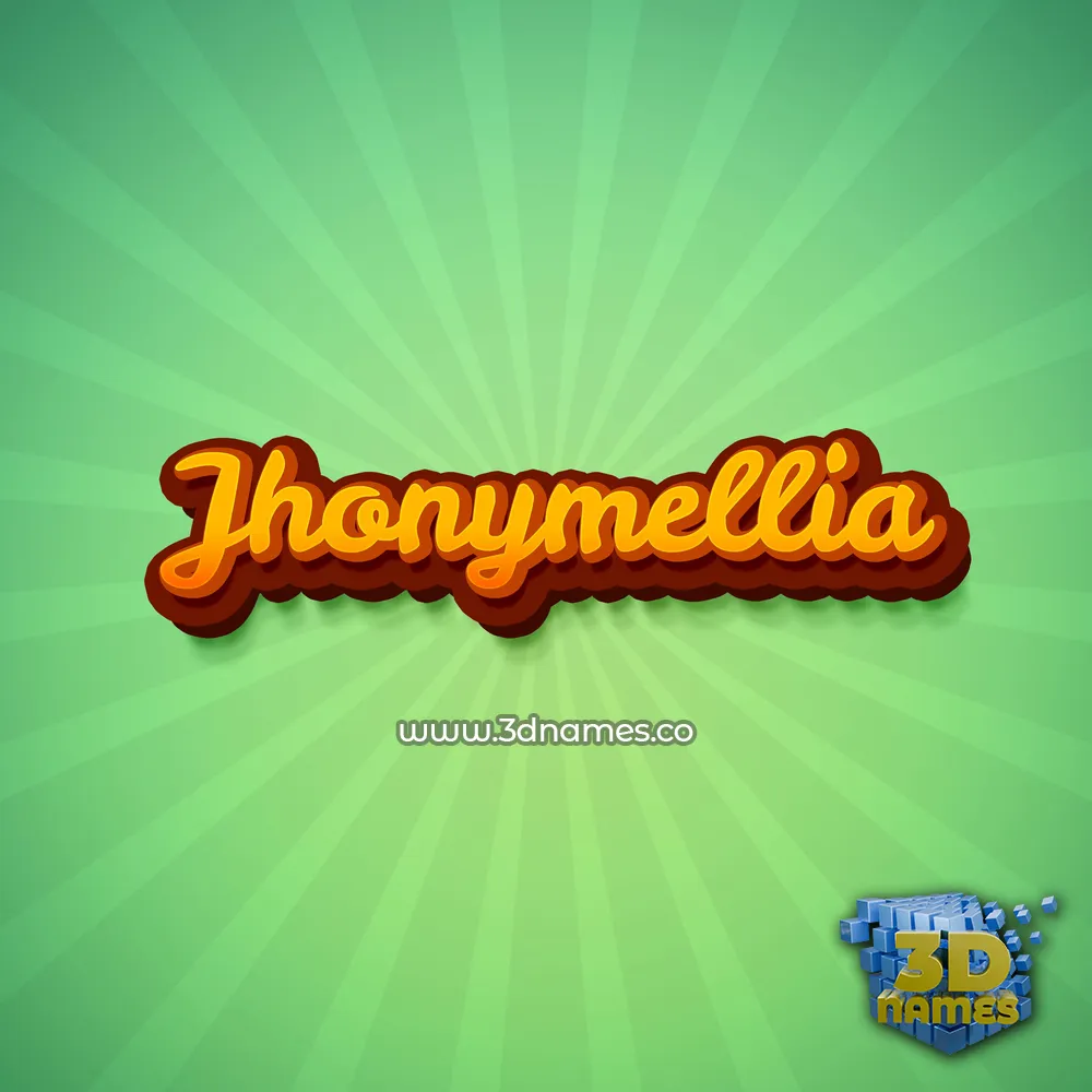 jhonymellia in Green Rays style - 3D name wallpaper