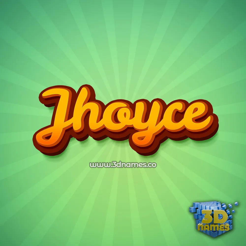 jhoyce in Green Rays style - 3D name wallpaper