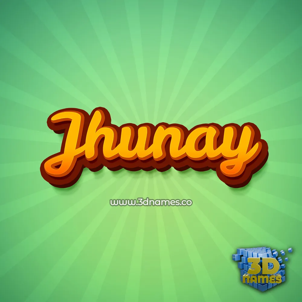 jhunay in Green Rays style - 3D name wallpaper