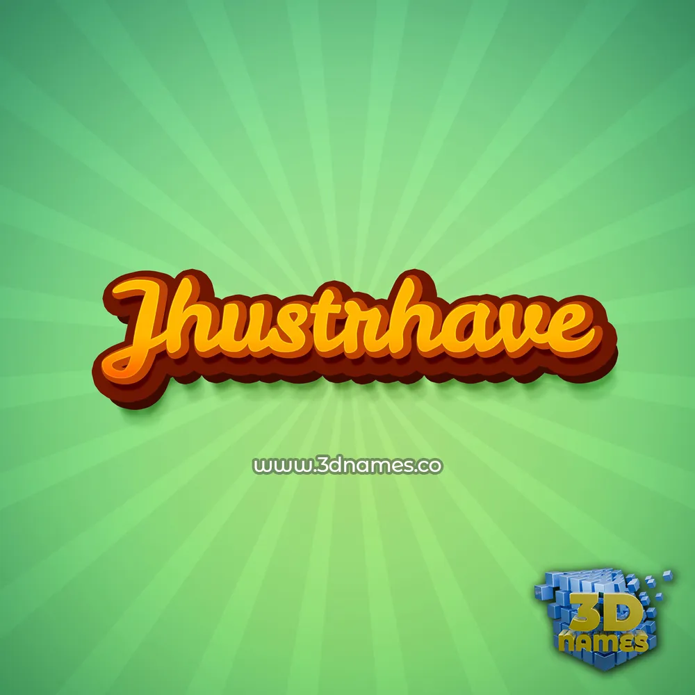 jhustrhave in Green Rays style - 3D name wallpaper