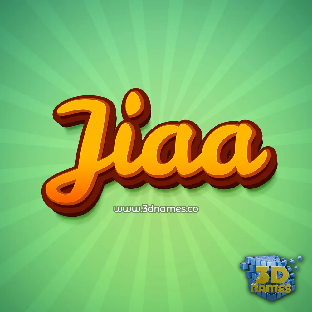 jiaa in Green Rays style - 3D name wallpaper