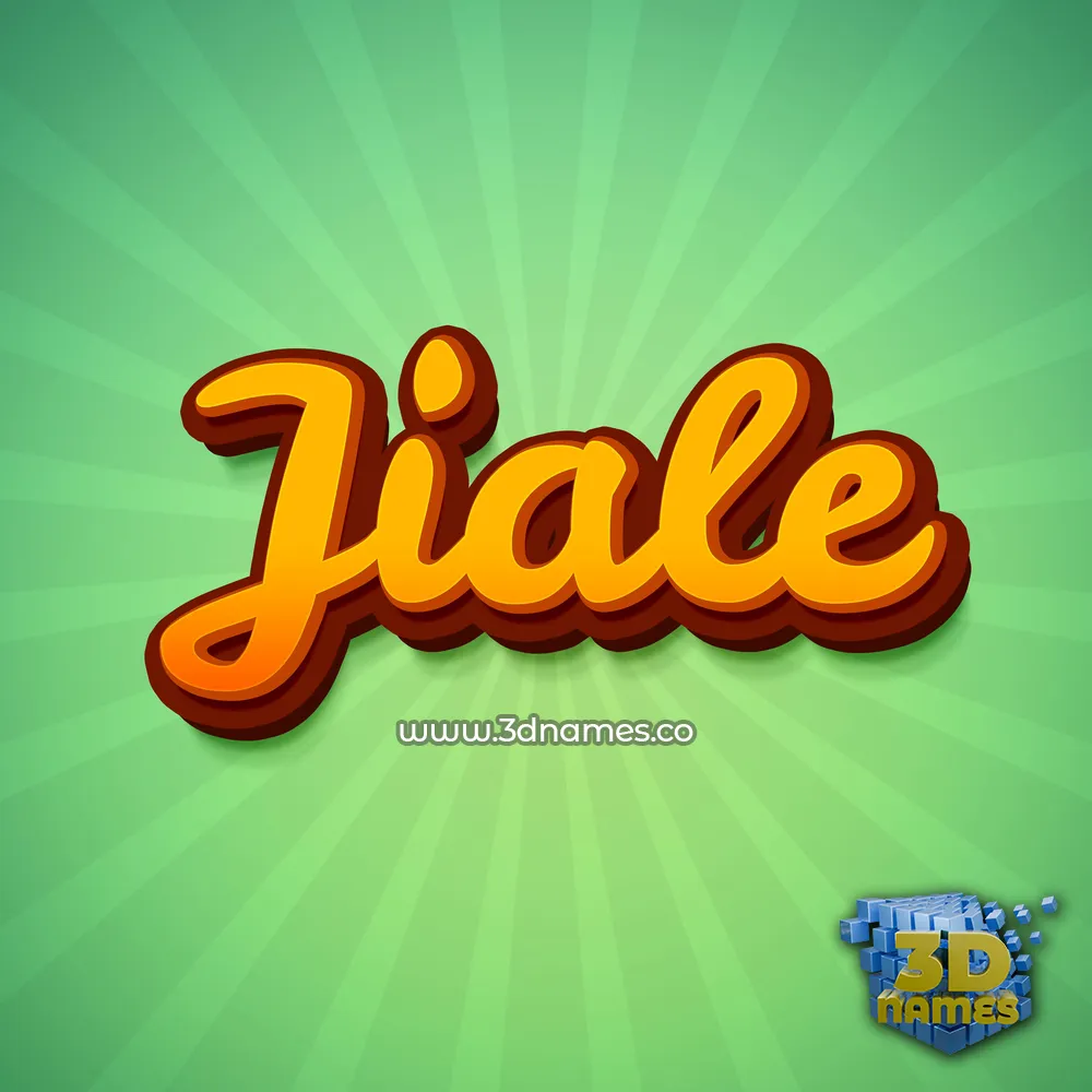 jiale in Green Rays style - 3D name wallpaper