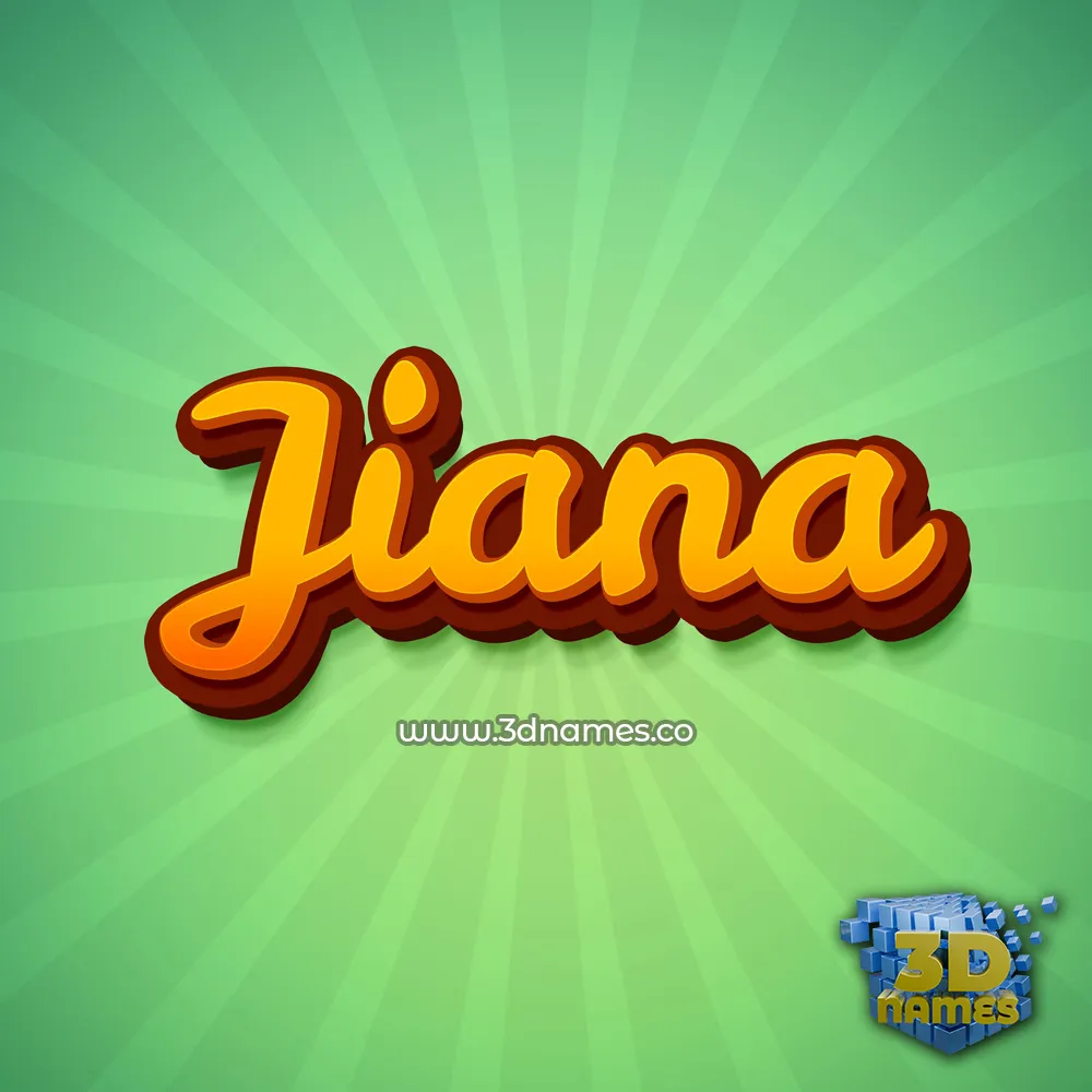 jiana in Green Rays style - 3D name wallpaper