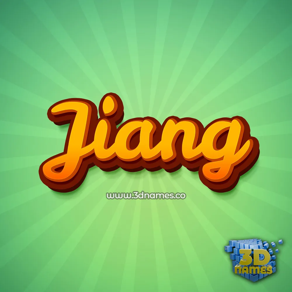 jiang in Green Rays style - 3D name wallpaper