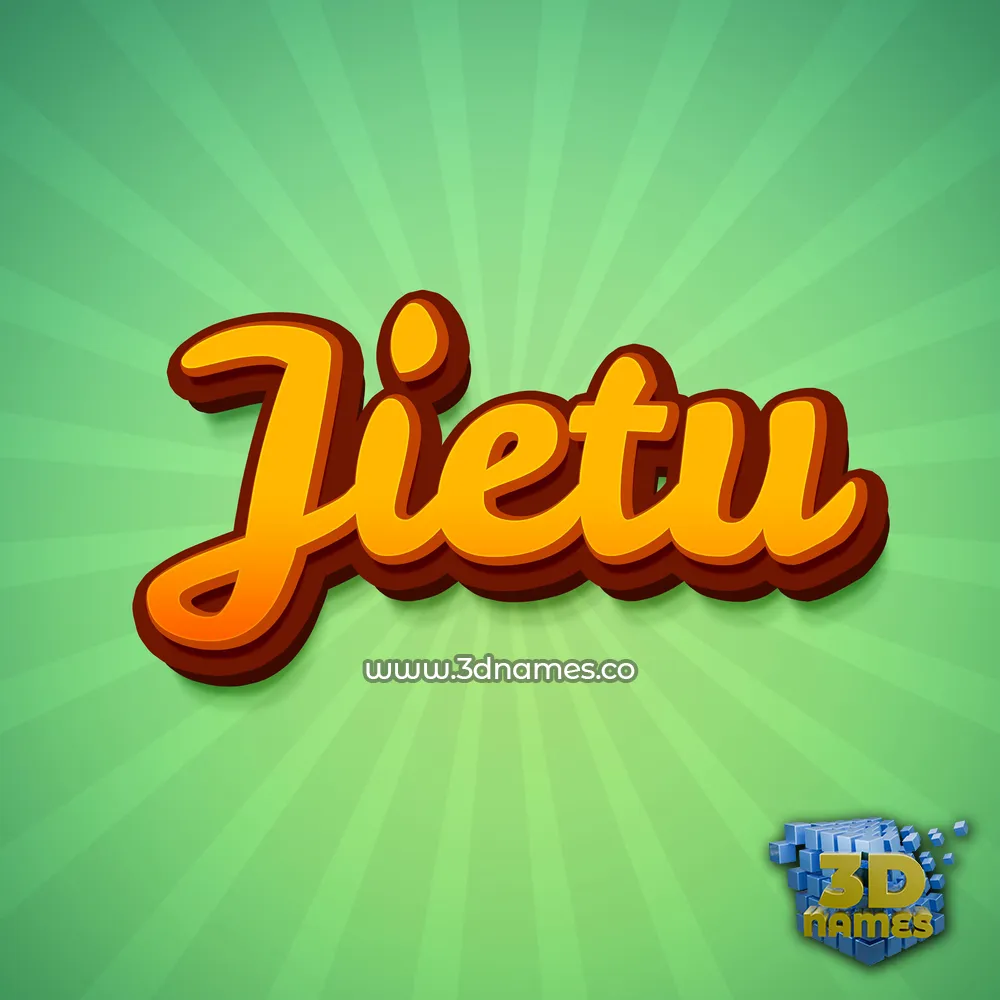 jietu in Green Rays style - 3D name wallpaper