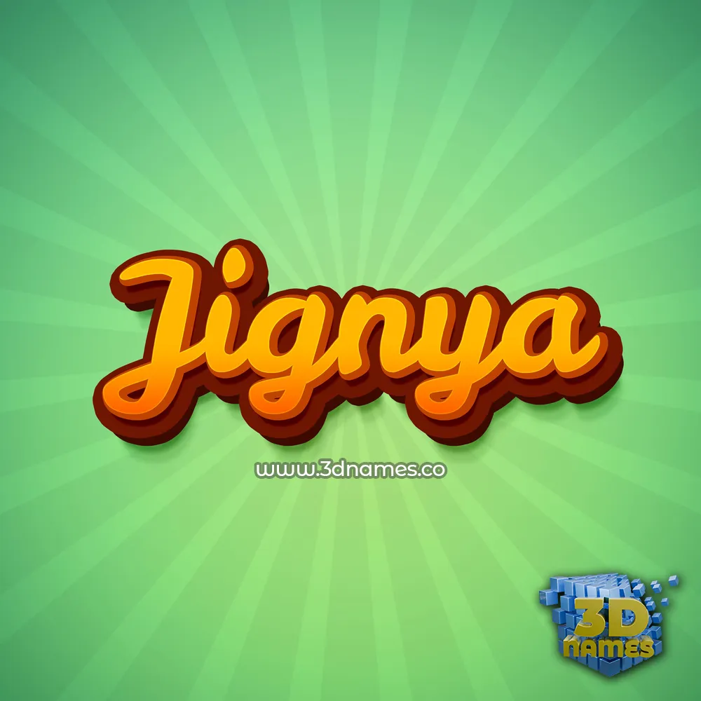 jignya in Green Rays style - 3D name wallpaper