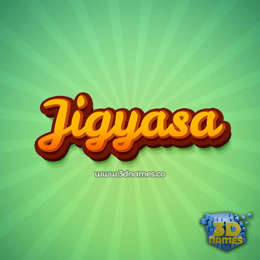 jigyasa in Green Rays style - 3D name wallpaper
