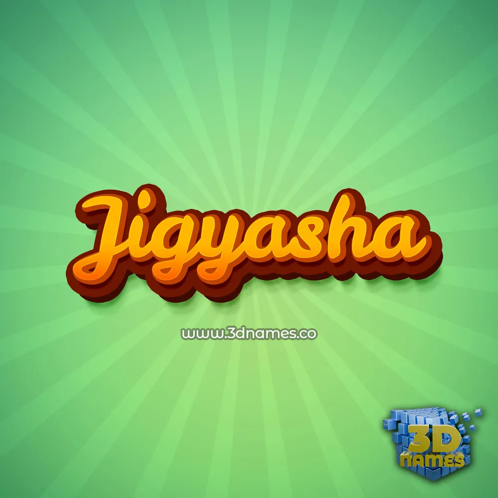 jigyasha in Green Rays style - 3D name wallpaper