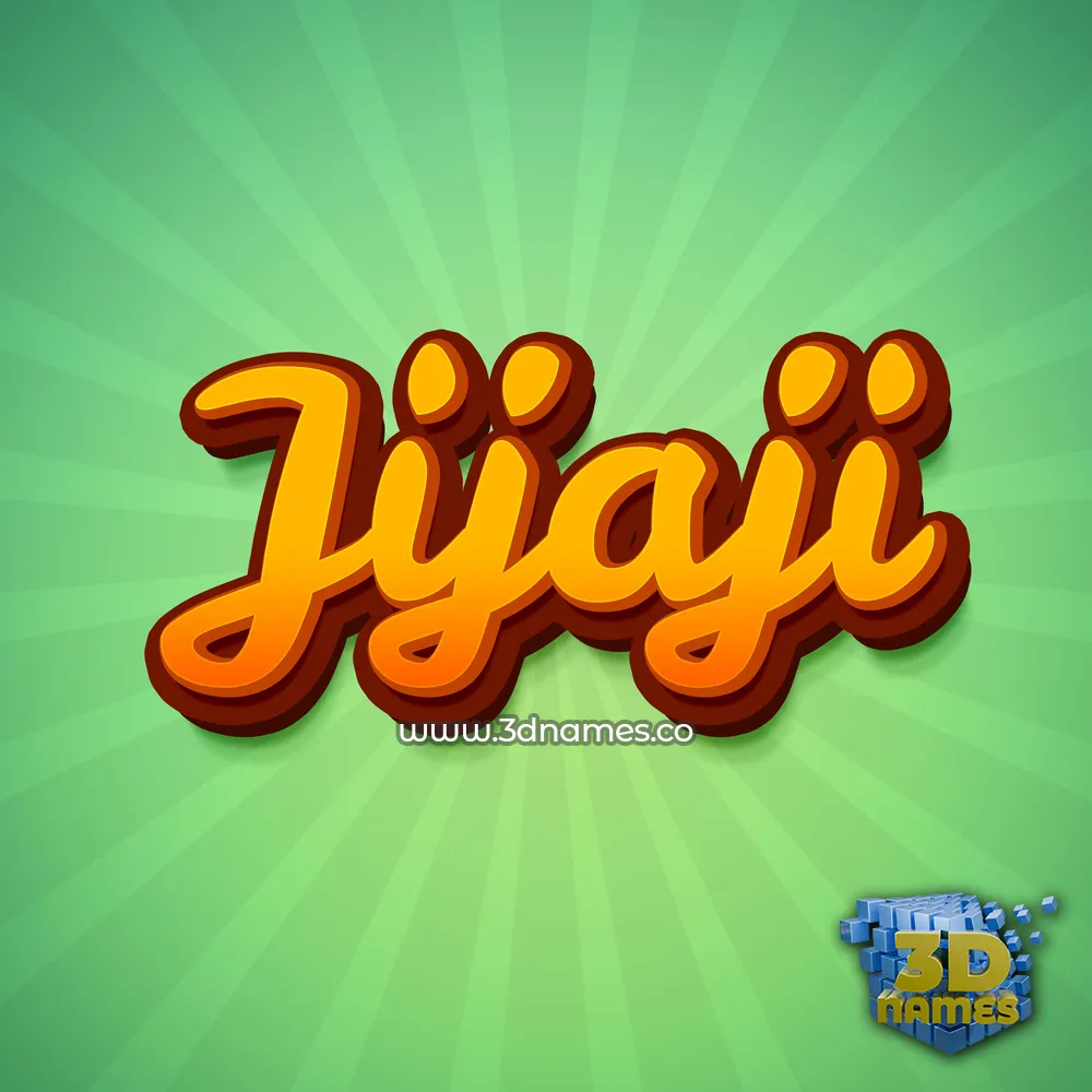 jijaji in Green Rays style - 3D name wallpaper