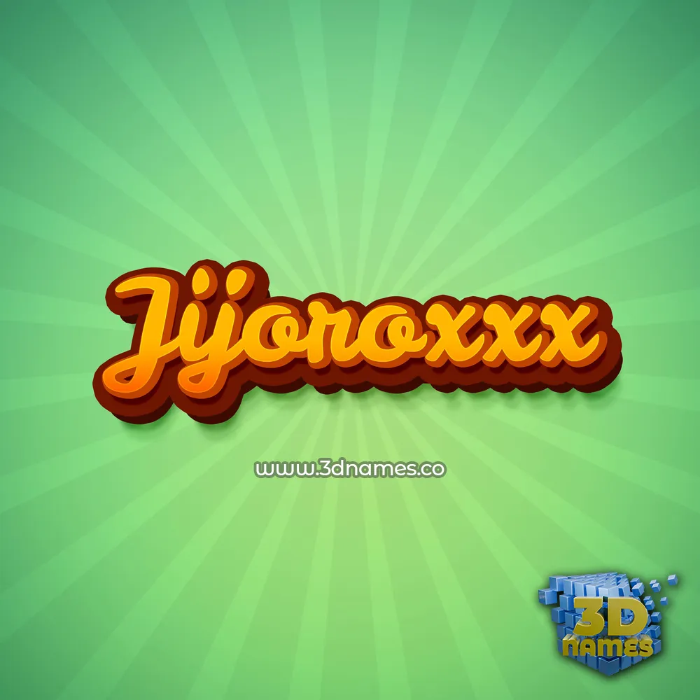 jijoroxxx in Green Rays style - 3D name wallpaper
