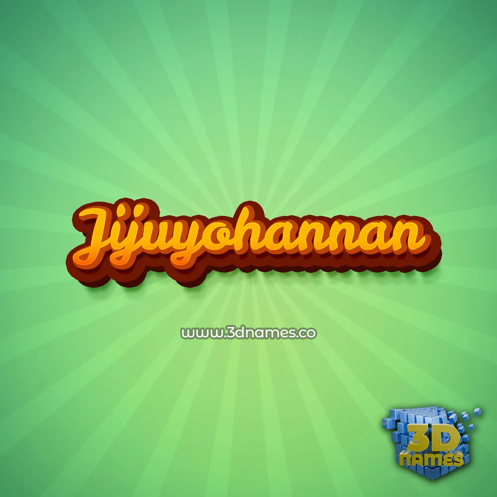 jijuyohannan in Green Rays style - 3D name wallpaper