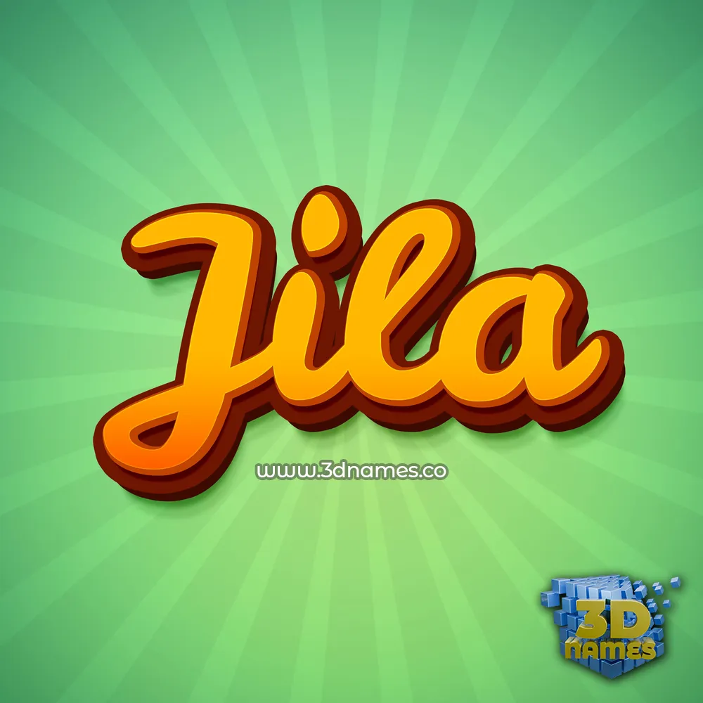 jila in Green Rays style - 3D name wallpaper