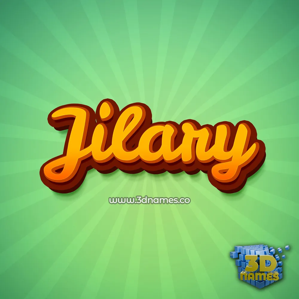 jilary in Green Rays style - 3D name wallpaper