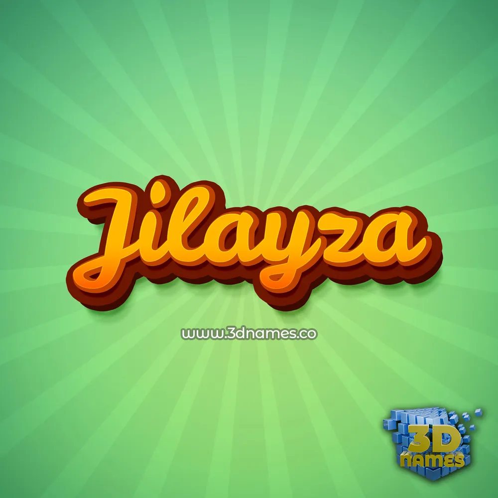 jilayza in Green Rays style - 3D name wallpaper