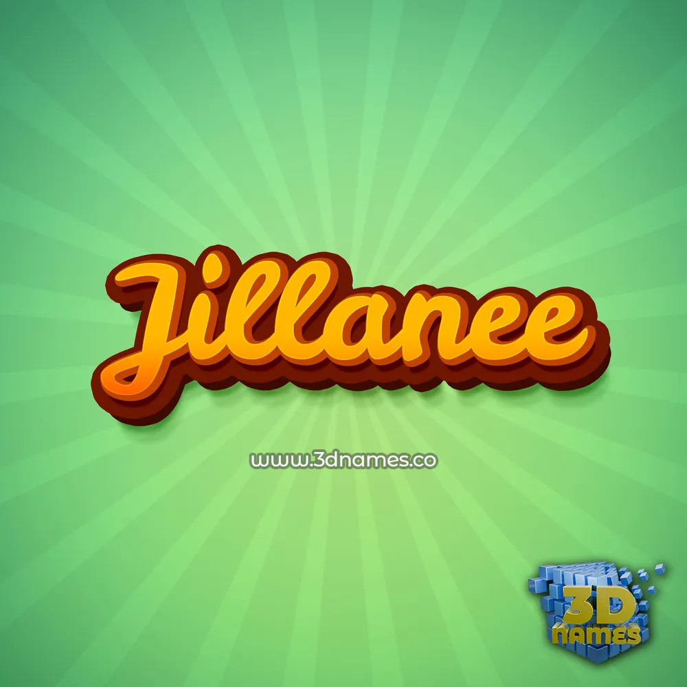 jillanee in Green Rays style - 3D name wallpaper
