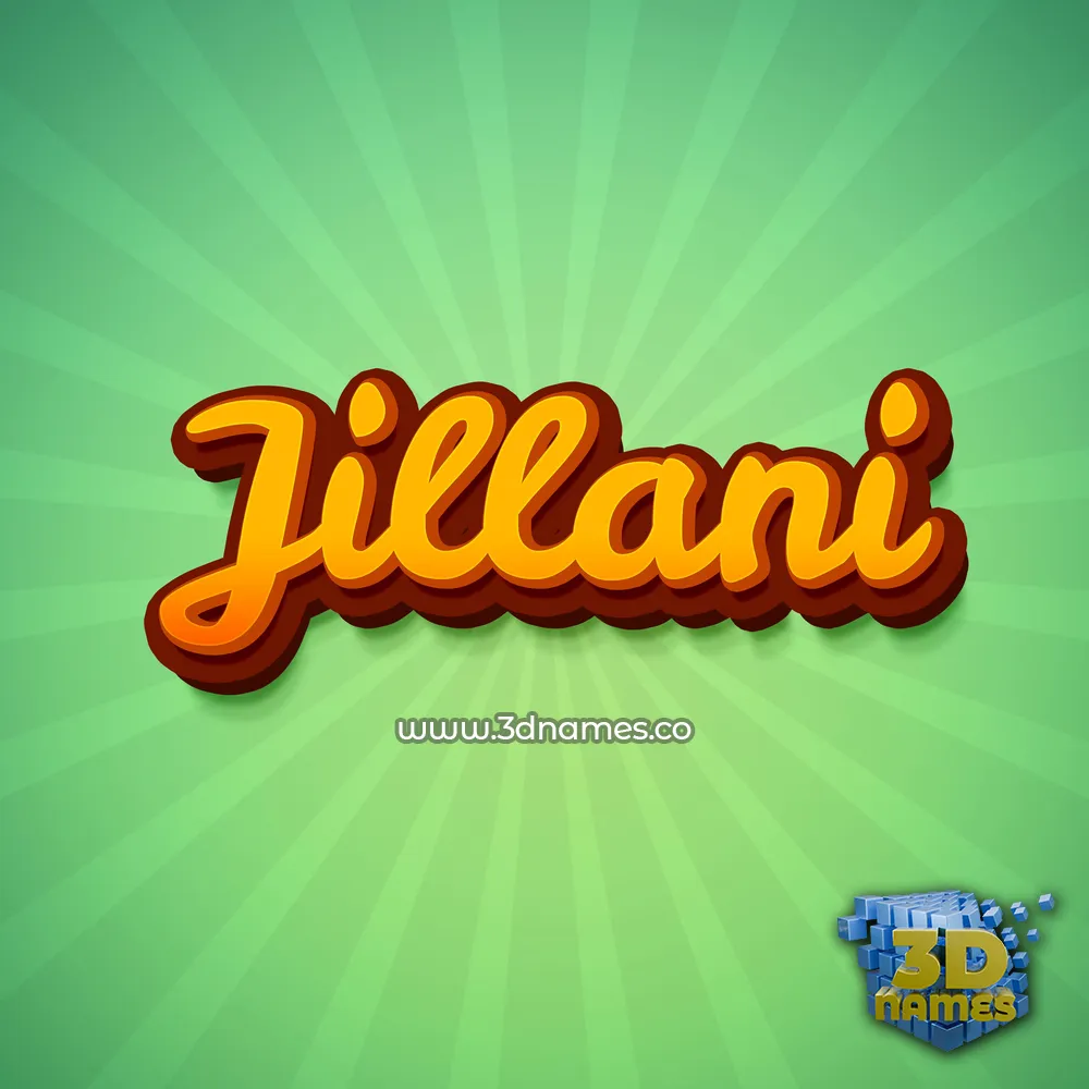 jillani in Green Rays style - 3D name wallpaper