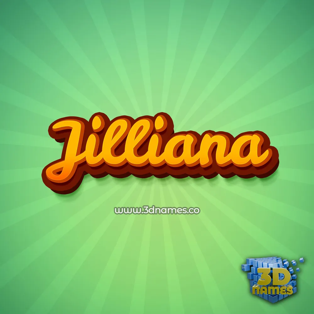 jilliana in Green Rays style - 3D name wallpaper
