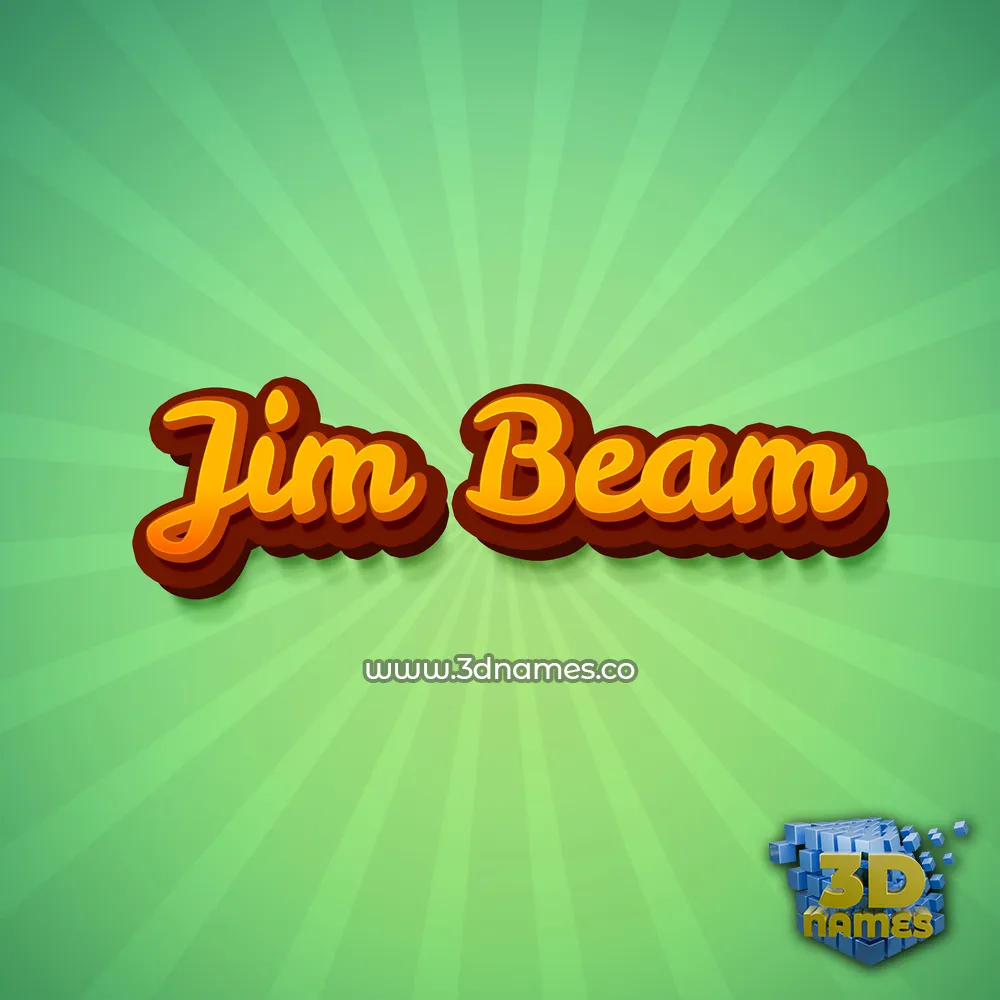 jim beam in Green Rays style - 3D name wallpaper