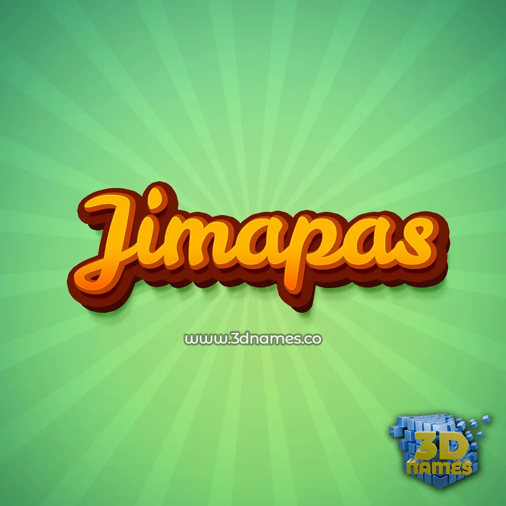 jimapas in Green Rays style - 3D name wallpaper