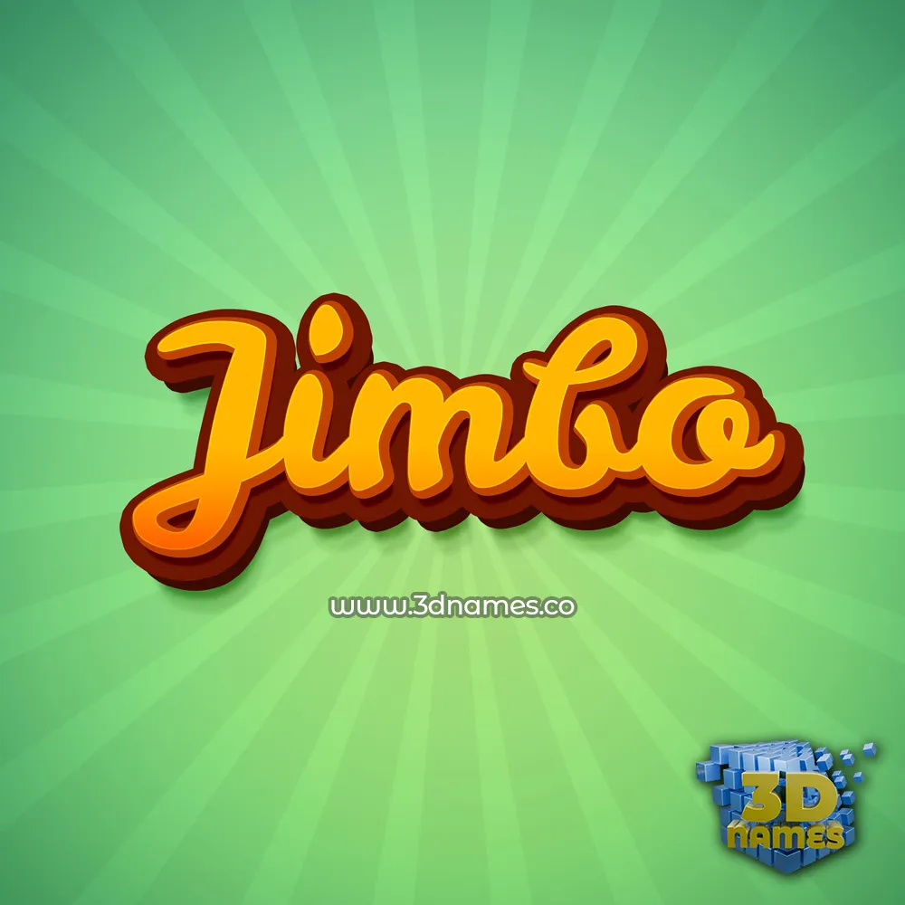 jimbo in Green Rays style - 3D name wallpaper
