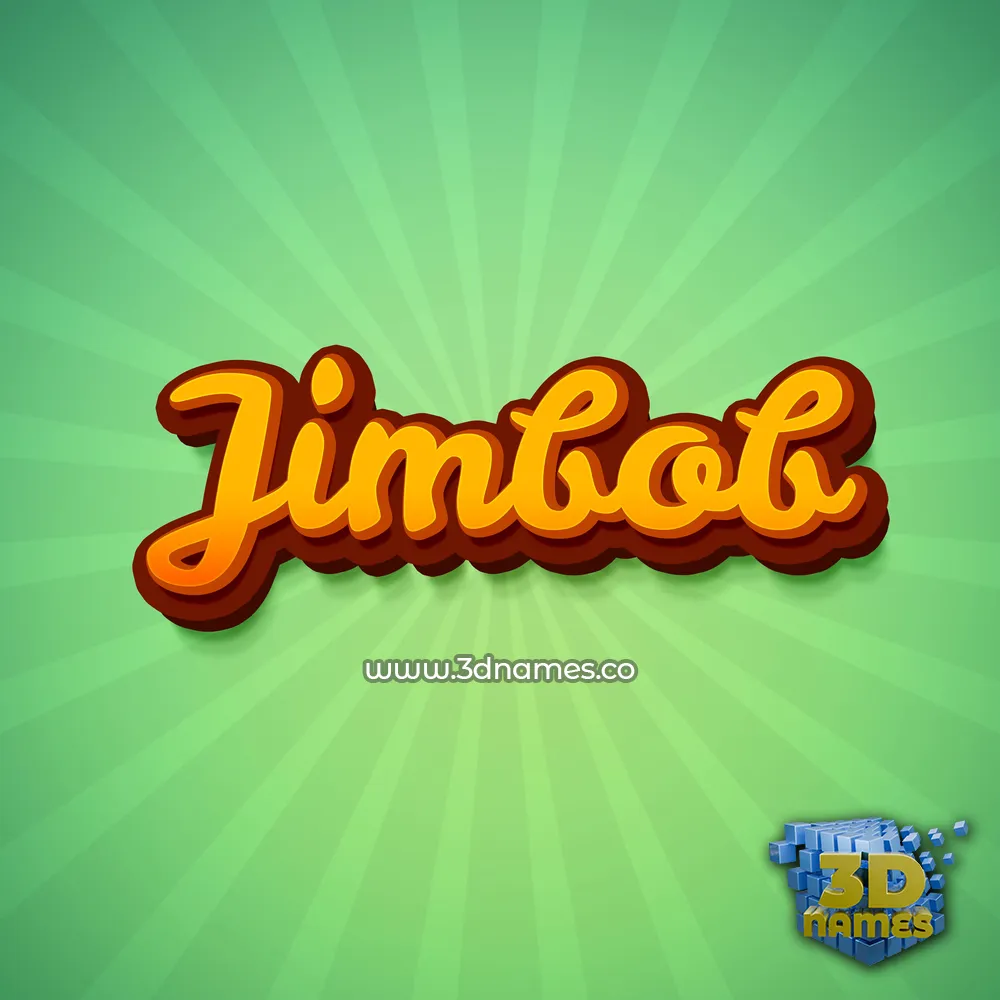 jimbob in Green Rays style - 3D name wallpaper