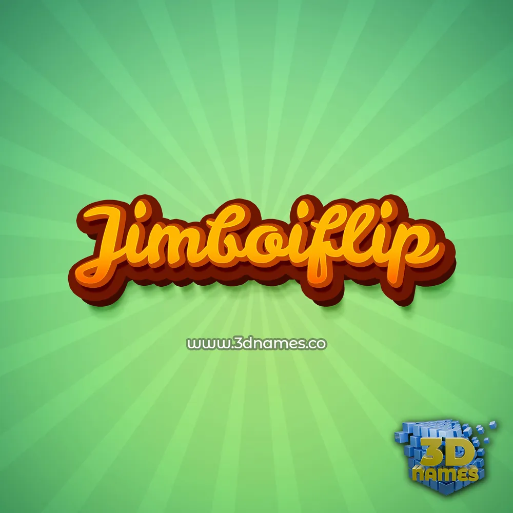 jimboiflip in Green Rays style - 3D name wallpaper