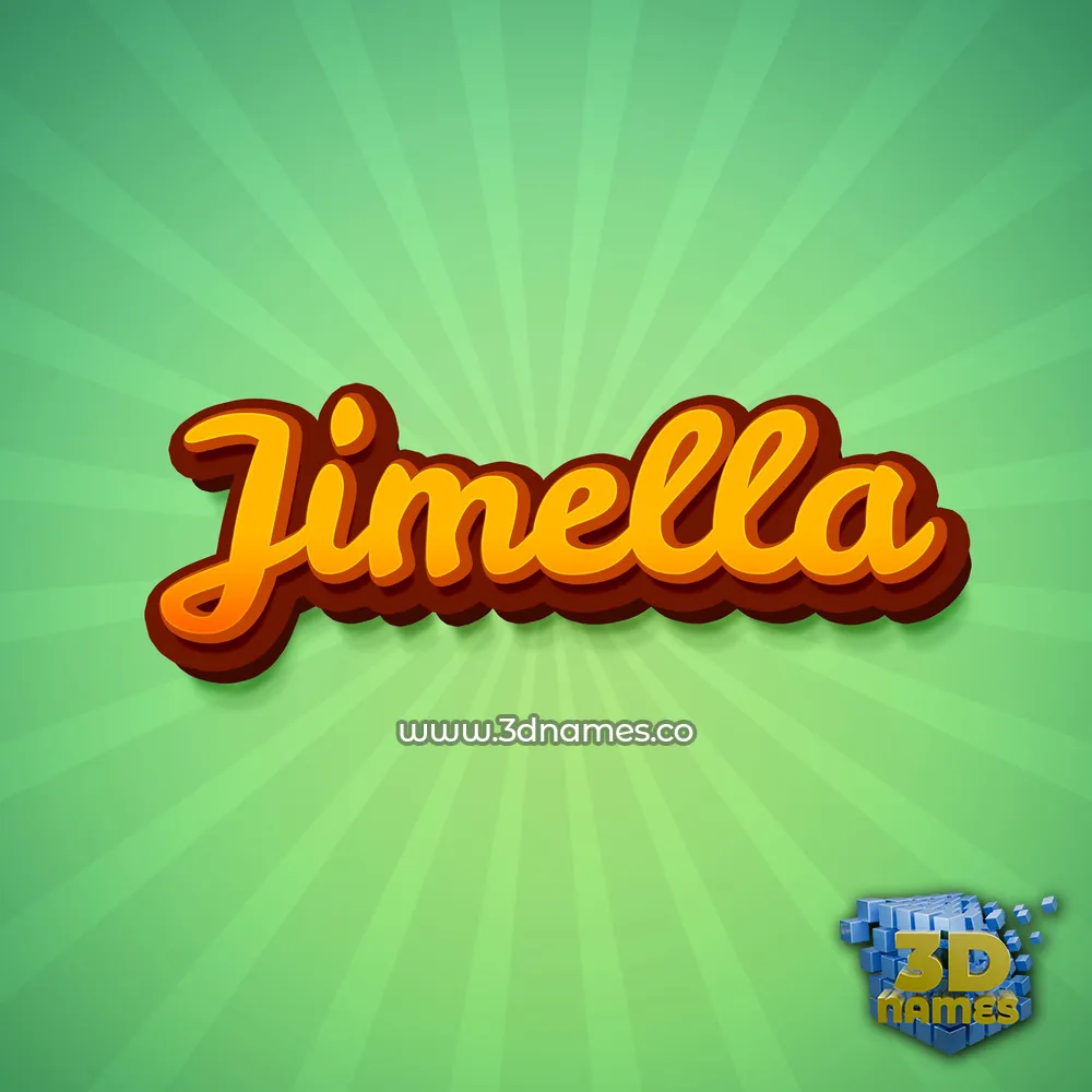 jimella in Green Rays style - 3D name wallpaper