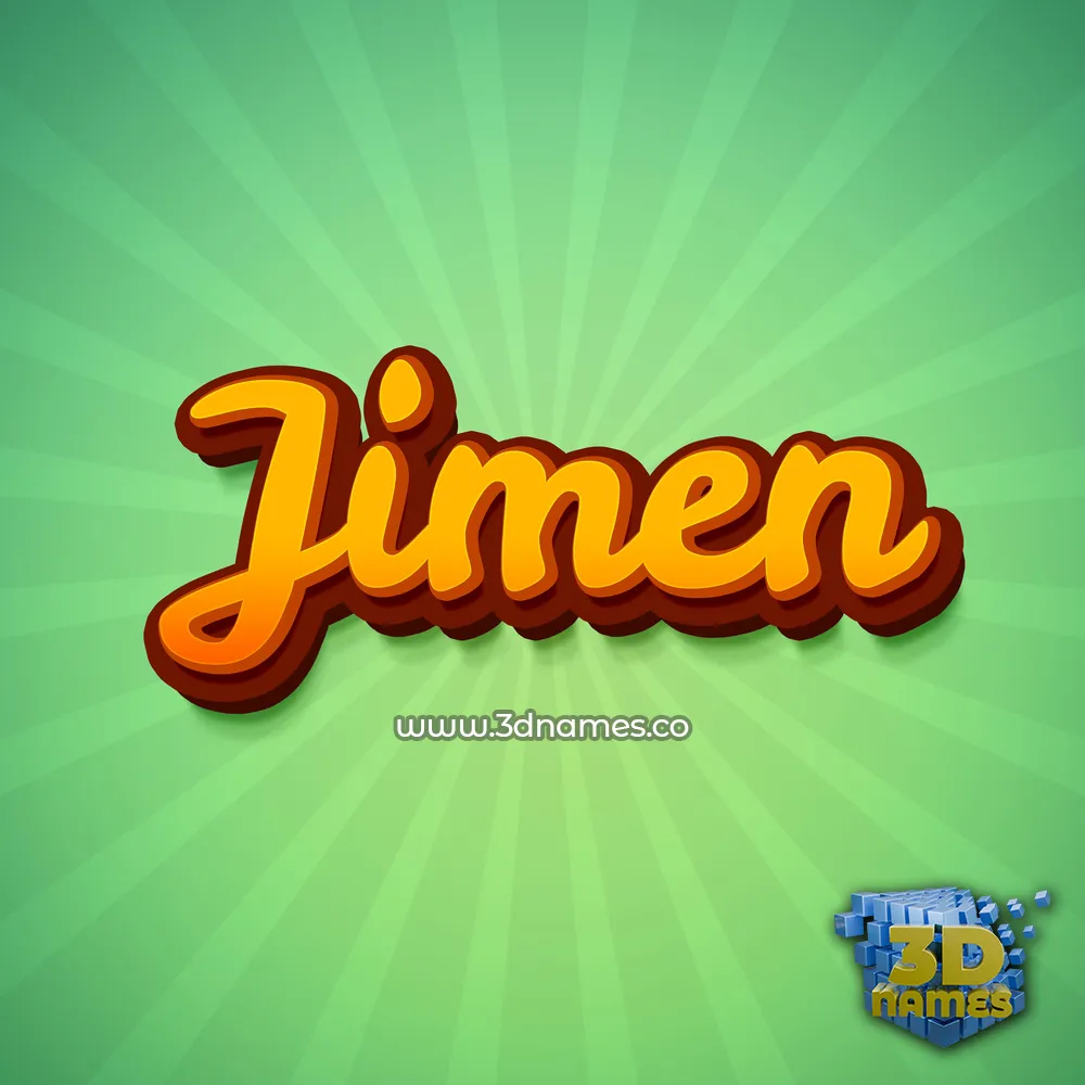 jimen in Green Rays style - 3D name wallpaper