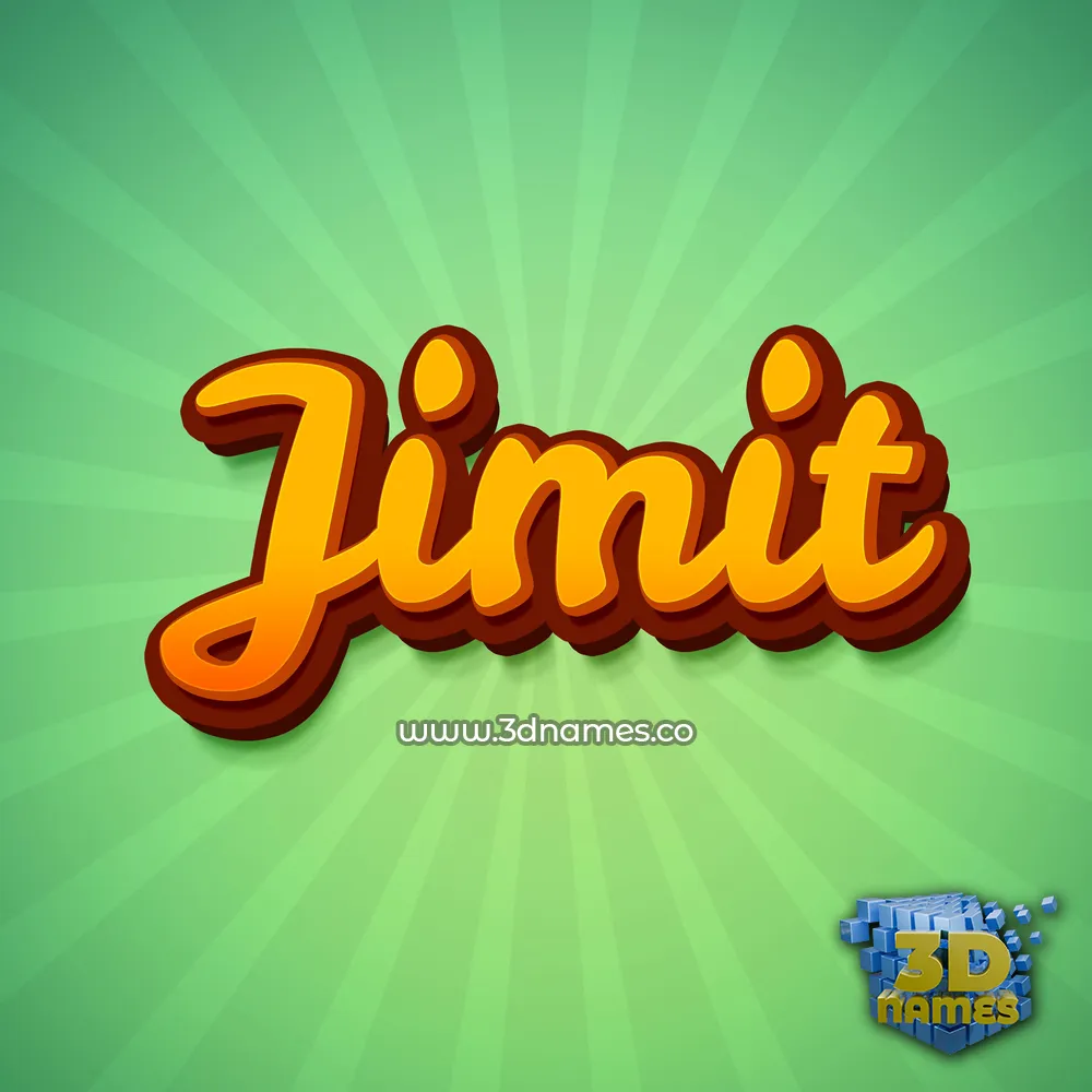 jimit in Green Rays style - 3D name wallpaper